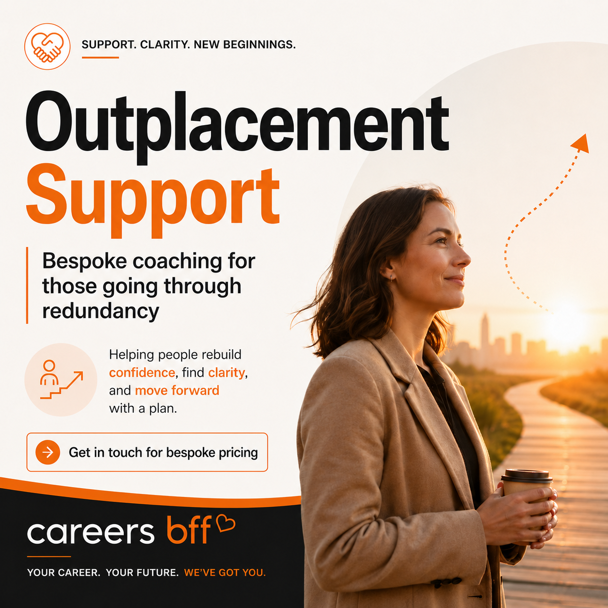 Outplacement support — bespoke coaching for those going through redundancy
